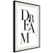 Poster Black Dream - black English text on white background 129588 additionalThumb 2