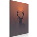 Canvas Print Deer in the Mist (1-piece) Vertical - animal at sunset 129888 additionalThumb 2