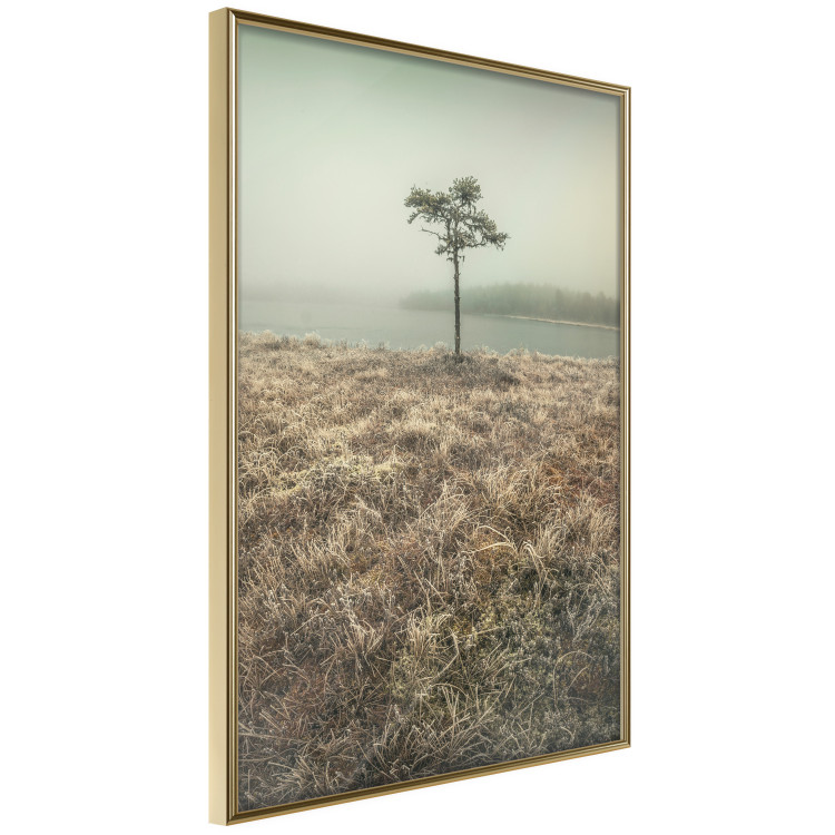 Poster Along the Lake Shore - landscape of grass and a small tree against the water 130388 additionalImage 12