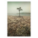 Poster Along the Lake Shore - landscape of grass and a small tree against the water 130388