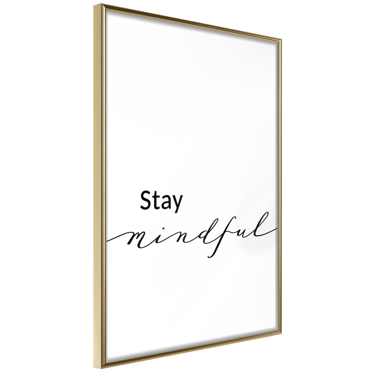 Wall Poster Stay Mindful - English text on a uniform white background 130788 additionalImage 14
