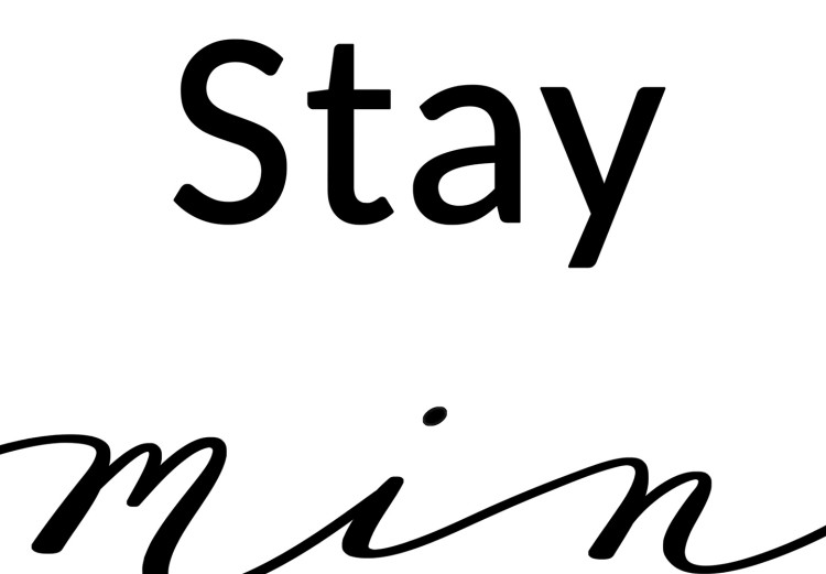 Wall Poster Stay Mindful - English text on a uniform white background 130788 additionalImage 12
