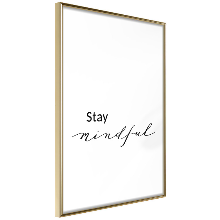 Wall Poster Stay Mindful - English text on a uniform white background 130788 additionalImage 9