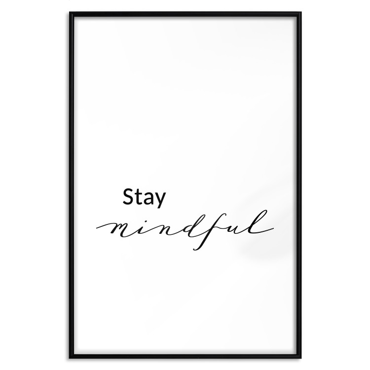 Wall Poster Stay Mindful - English text on a uniform white background 130788 additionalImage 17