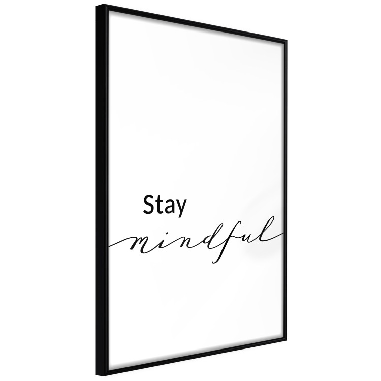 Wall Poster Stay Mindful - English text on a uniform white background 130788 additionalImage 13