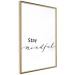 Wall Poster Stay Mindful - English text on a uniform white background 130788 additionalThumb 14