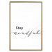 Wall Poster Stay Mindful - English text on a uniform white background 130788 additionalThumb 21