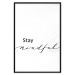 Wall Poster Stay Mindful - English text on a uniform white background 130788 additionalThumb 16