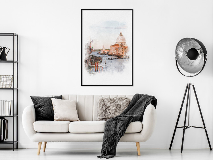 Poster Watercolor Venice - city architecture amidst water in watercolor style 131788 additionalImage 4
