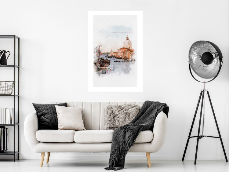 Poster Watercolor Venice - city architecture amidst water in watercolor style 131788 additionalImage 3