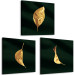Canvas Art Print Dancing Leaves (3-piece) - landscape of golden plants in glamour style 132088 additionalThumb 2