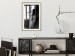 Wall Poster Traveling Memory - black and white landscape of a woman against a window backdrop 132288 additionalThumb 22