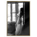 Wall Poster Traveling Memory - black and white landscape of a woman against a window backdrop 132288 additionalThumb 17