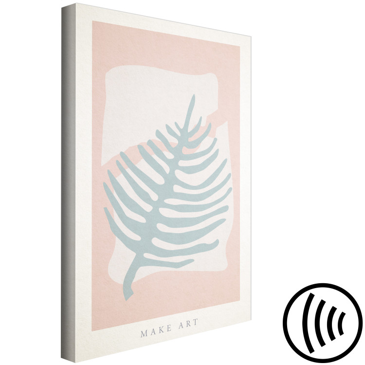 Canvas Pastel plant - Abstract plant on a pastel background with an inscription in English 134988 additionalImage 6