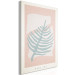 Canvas Pastel plant - Abstract plant on a pastel background with an inscription in English 134988 additionalThumb 2