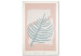Canvas Pastel plant - Abstract plant on a pastel background with an inscription in English 134988