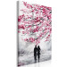Canvas April in Paris (1-piece) Vertical - couple with Eiffel Tower background 135088 additionalThumb 2