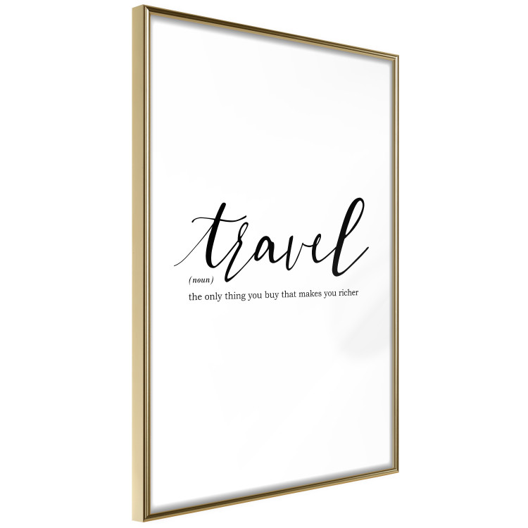 Wall Poster Wealth of Travel - black English text on a white background 135788 additionalImage 2