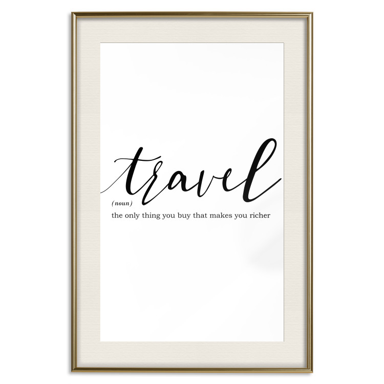 Wall Poster Wealth of Travel - black English text on a white background 135788 additionalImage 26