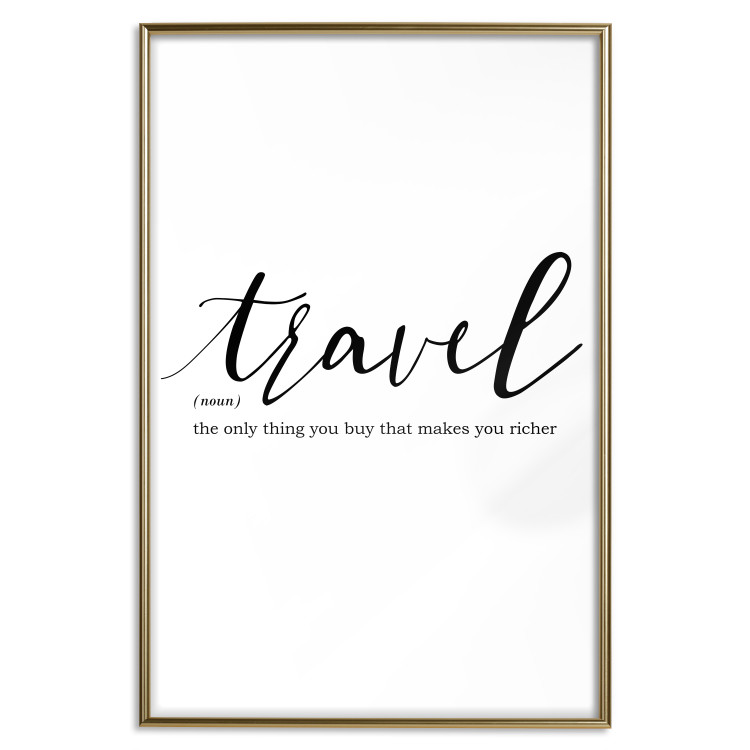 Wall Poster Wealth of Travel - black English text on a white background 135788 additionalImage 17