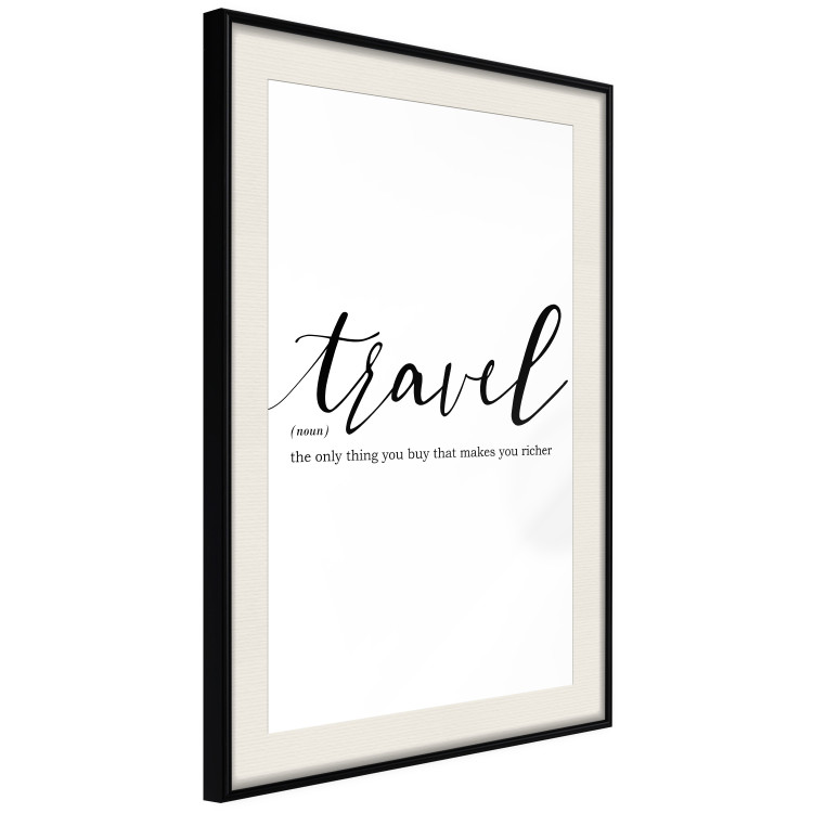 Wall Poster Wealth of Travel - black English text on a white background 135788 additionalImage 3
