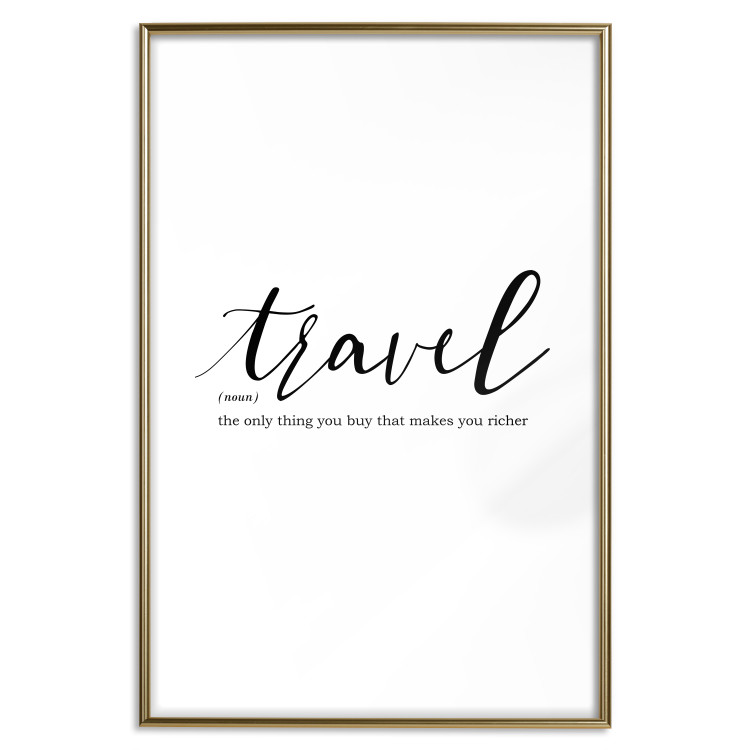 Wall Poster Wealth of Travel - black English text on a white background 135788 additionalImage 14