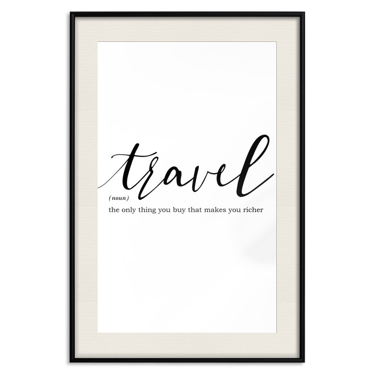 Wall Poster Wealth of Travel - black English text on a white background 135788 additionalImage 20