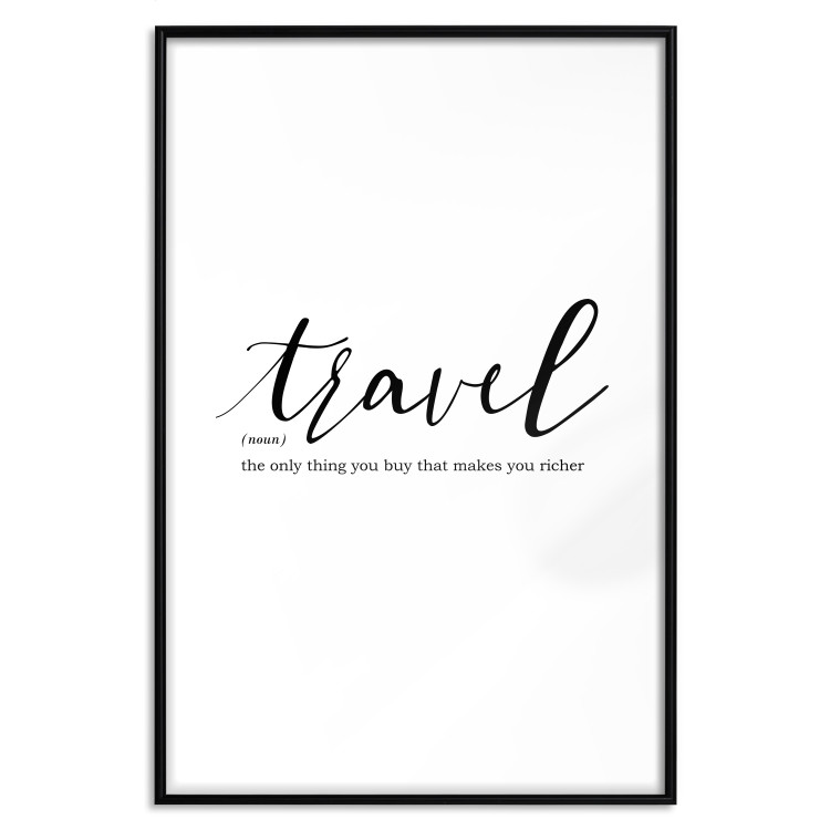 Wall Poster Wealth of Travel - black English text on a white background 135788 additionalImage 13