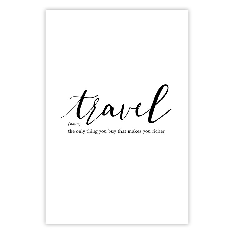 Wall Poster Wealth of Travel - black English text on a white background 135788 additionalImage 10