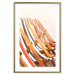 Poster Sunny Bathing - summer composition with colorful beach loungers 135888 additionalThumb 13