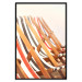Poster Sunny Bathing - summer composition with colorful beach loungers 135888 additionalThumb 16