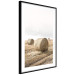 Wall Poster Haystack - rural landscape overlooking brown fields during harvest 137688 additionalThumb 4