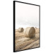 Wall Poster Haystack - rural landscape overlooking brown fields during harvest 137688 additionalThumb 2