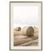 Wall Poster Haystack - rural landscape overlooking brown fields during harvest 137688 additionalThumb 18