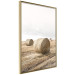 Wall Poster Haystack - rural landscape overlooking brown fields during harvest 137688 additionalThumb 3