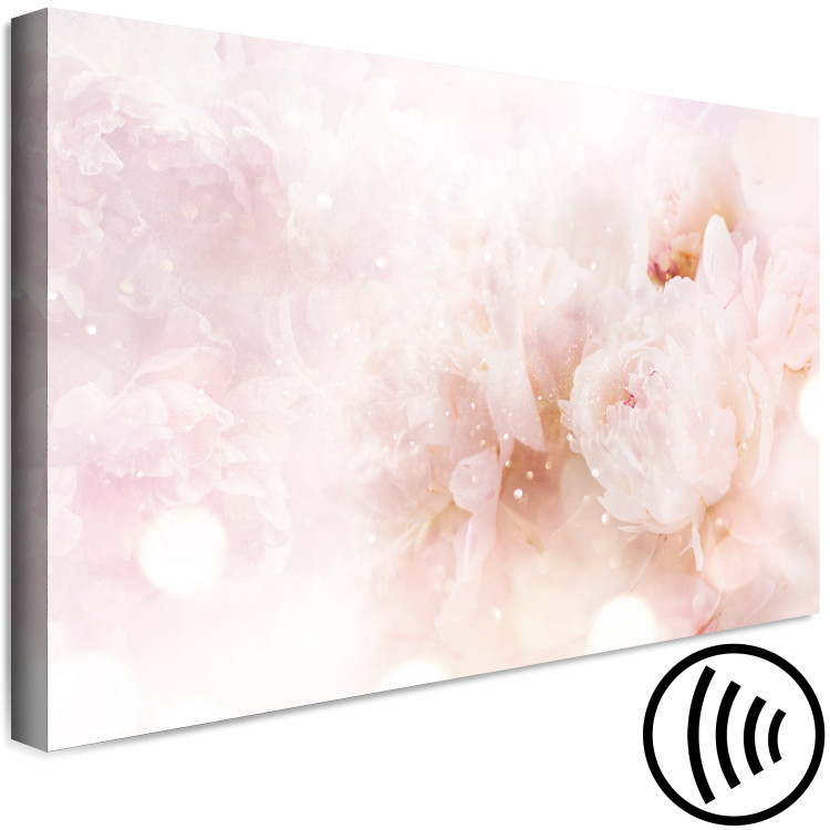 Canvas Print Misty Flowers (1-piece) Wide - foliage in a pink motif 137888 additionalImage 6