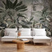 Wall Mural Animals in the jungle - exotic birds among a floral landscape 138588