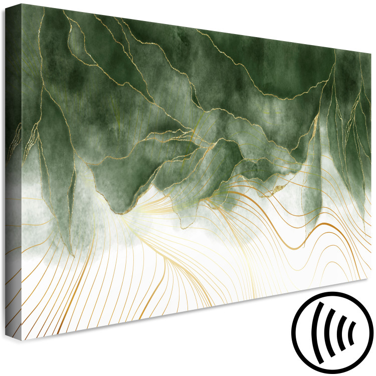 Canvas In My Dream (1-piece) Wide - elegant abstraction with greenery 142788 additionalImage 6