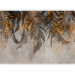 Wall Mural Curtain of plants - landscape with composition of leaves and orange accent 144488 additionalThumb 1