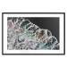 Poster Water Abstraction - Foaming Color Wave on a Black Shore Background 145188 additionalThumb 24