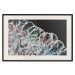 Poster Water Abstraction - Foaming Color Wave on a Black Shore Background 145188 additionalThumb 26