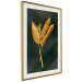 Poster Golden Vegetation - Bouquet of Leaves on a Dark Green Background 145488 additionalThumb 13