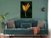 Poster Golden Vegetation - Bouquet of Leaves on a Dark Green Background 145488 additionalThumb 18