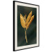 Poster Golden Vegetation - Bouquet of Leaves on a Dark Green Background 145488 additionalThumb 8