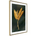 Poster Golden Vegetation - Bouquet of Leaves on a Dark Green Background 145488 additionalThumb 9
