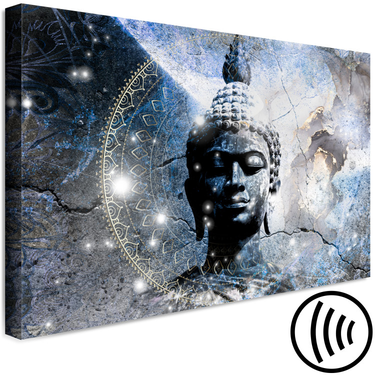 Canvas Print Enlightened Buddha - Statue in a Blue Tone with a Mandala 146488 additionalImage 6