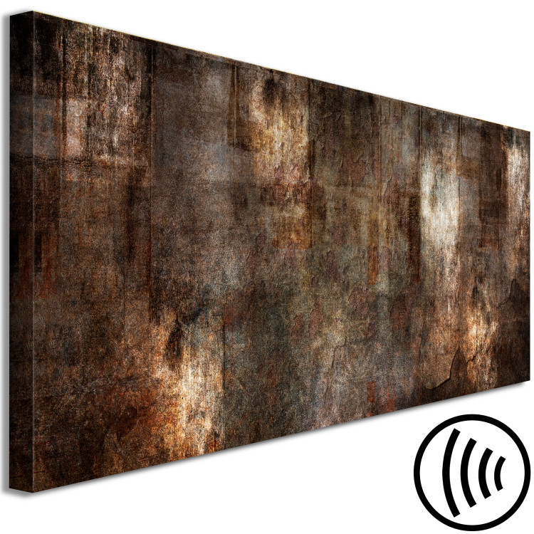 Canvas Industrial Chic (1-piece) Narrow - abstraction in shades of brown 149288 additionalImage 6