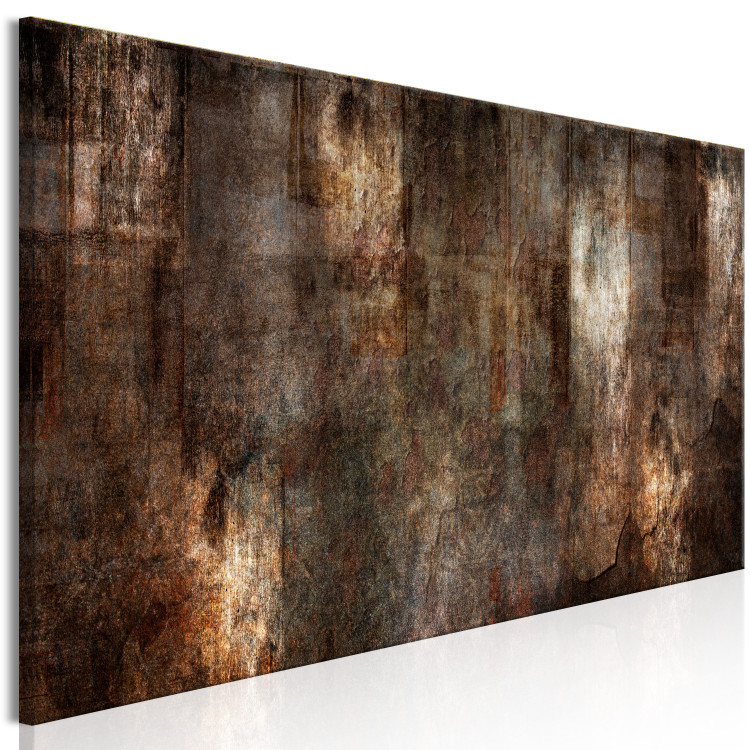 Canvas Industrial Chic (1-piece) Narrow - abstraction in shades of brown 149288 additionalImage 2