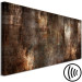 Canvas Industrial Chic (1-piece) Narrow - abstraction in shades of brown 149288 additionalThumb 6