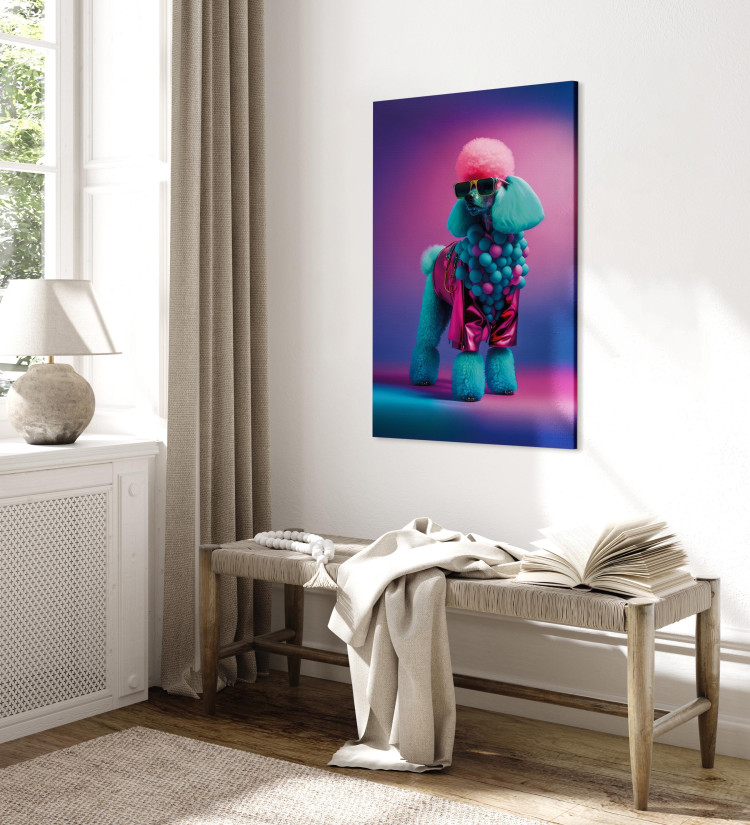 Canvas AI Dog Poodle - Fluffy Animal in a Fashionable Colorful Outfit - Vertical 150188 additionalImage 10